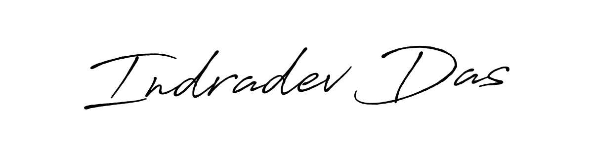 Create a beautiful signature design for name Indradev Das. With this signature (Antro_Vectra_Bolder) fonts, you can make a handwritten signature for free. Indradev Das signature style 7 images and pictures png