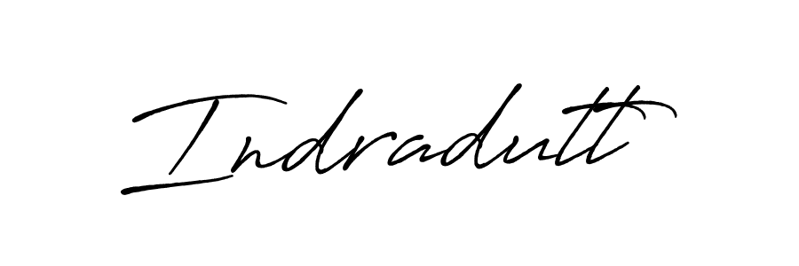 Use a signature maker to create a handwritten signature online. With this signature software, you can design (Antro_Vectra_Bolder) your own signature for name Indradutt. Indradutt signature style 7 images and pictures png
