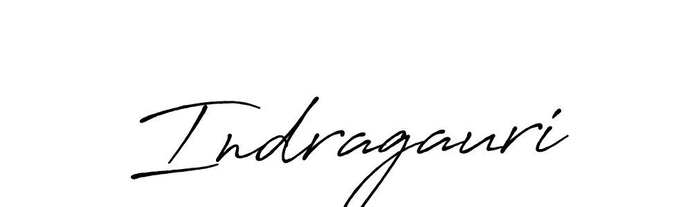 Indragauri stylish signature style. Best Handwritten Sign (Antro_Vectra_Bolder) for my name. Handwritten Signature Collection Ideas for my name Indragauri. Indragauri signature style 7 images and pictures png