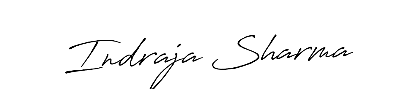 Indraja Sharma stylish signature style. Best Handwritten Sign (Antro_Vectra_Bolder) for my name. Handwritten Signature Collection Ideas for my name Indraja Sharma. Indraja Sharma signature style 7 images and pictures png