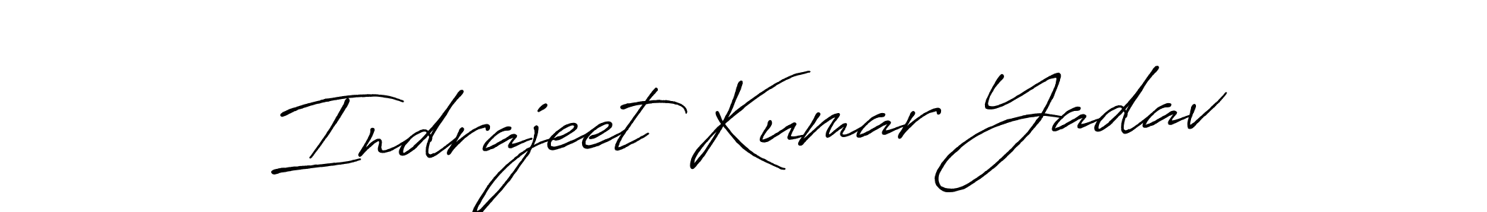 Make a beautiful signature design for name Indrajeet Kumar Yadav. With this signature (Antro_Vectra_Bolder) style, you can create a handwritten signature for free. Indrajeet Kumar Yadav signature style 7 images and pictures png