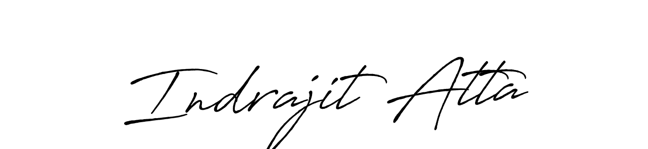 Use a signature maker to create a handwritten signature online. With this signature software, you can design (Antro_Vectra_Bolder) your own signature for name Indrajit Atta. Indrajit Atta signature style 7 images and pictures png