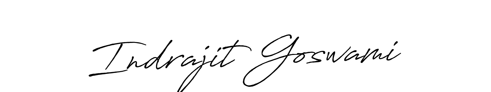 How to make Indrajit Goswami name signature. Use Antro_Vectra_Bolder style for creating short signs online. This is the latest handwritten sign. Indrajit Goswami signature style 7 images and pictures png