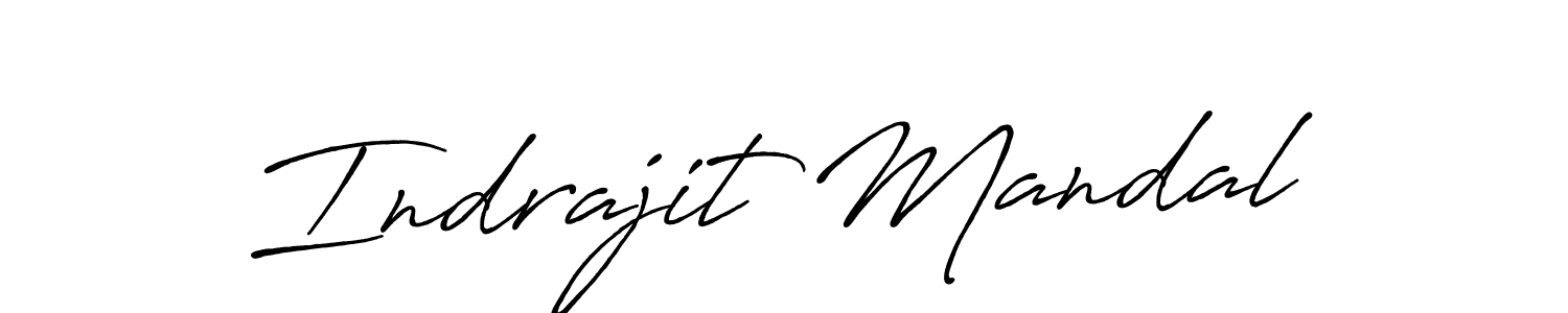 Design your own signature with our free online signature maker. With this signature software, you can create a handwritten (Antro_Vectra_Bolder) signature for name Indrajit Mandal. Indrajit Mandal signature style 7 images and pictures png