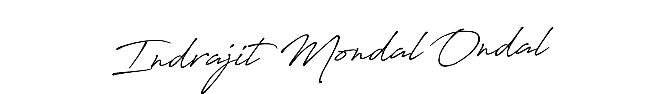 Make a short Indrajit Mondal Ondal signature style. Manage your documents anywhere anytime using Antro_Vectra_Bolder. Create and add eSignatures, submit forms, share and send files easily. Indrajit Mondal Ondal signature style 7 images and pictures png