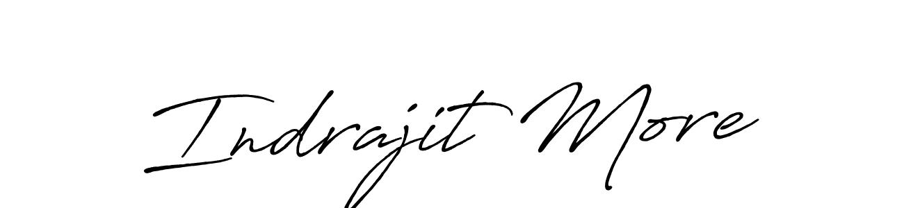 Similarly Antro_Vectra_Bolder is the best handwritten signature design. Signature creator online .You can use it as an online autograph creator for name Indrajit More. Indrajit More signature style 7 images and pictures png