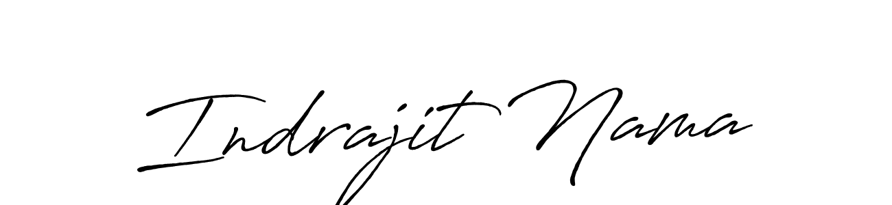 The best way (Antro_Vectra_Bolder) to make a short signature is to pick only two or three words in your name. The name Indrajit Nama include a total of six letters. For converting this name. Indrajit Nama signature style 7 images and pictures png