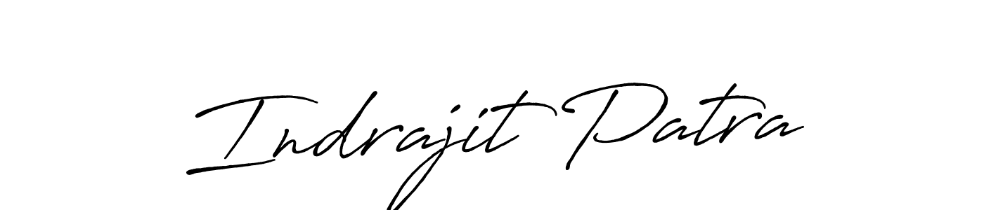Create a beautiful signature design for name Indrajit Patra. With this signature (Antro_Vectra_Bolder) fonts, you can make a handwritten signature for free. Indrajit Patra signature style 7 images and pictures png