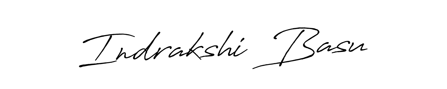 How to make Indrakshi  Basu name signature. Use Antro_Vectra_Bolder style for creating short signs online. This is the latest handwritten sign. Indrakshi  Basu signature style 7 images and pictures png