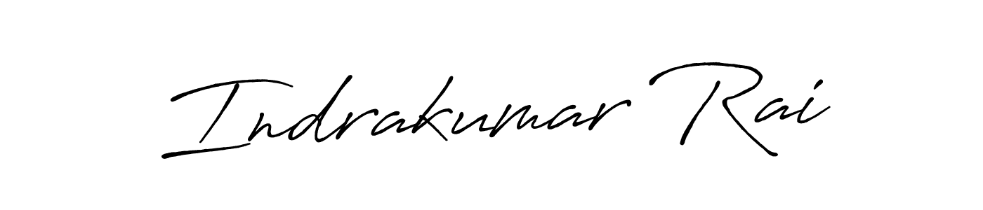 Create a beautiful signature design for name Indrakumar Rai. With this signature (Antro_Vectra_Bolder) fonts, you can make a handwritten signature for free. Indrakumar Rai signature style 7 images and pictures png