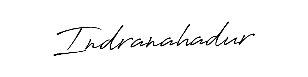 Also we have Indranahadur name is the best signature style. Create professional handwritten signature collection using Antro_Vectra_Bolder autograph style. Indranahadur signature style 7 images and pictures png