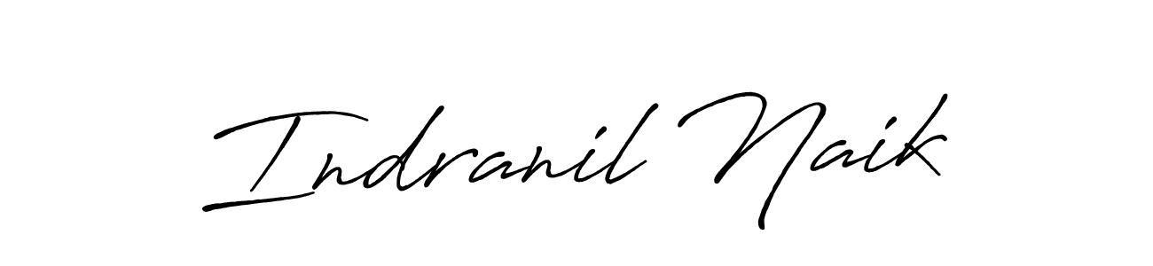 Create a beautiful signature design for name Indranil Naik. With this signature (Antro_Vectra_Bolder) fonts, you can make a handwritten signature for free. Indranil Naik signature style 7 images and pictures png