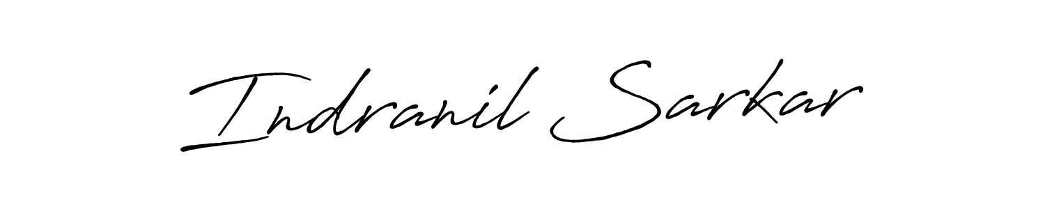 Make a beautiful signature design for name Indranil Sarkar. With this signature (Antro_Vectra_Bolder) style, you can create a handwritten signature for free. Indranil Sarkar signature style 7 images and pictures png
