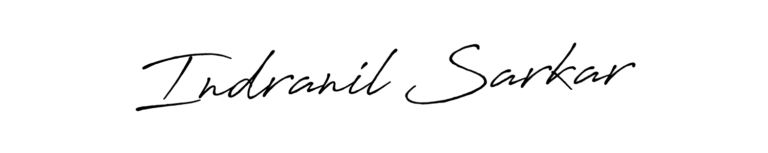 Make a beautiful signature design for name Indranil Sarkar. With this signature (Antro_Vectra_Bolder) style, you can create a handwritten signature for free. Indranil Sarkar signature style 7 images and pictures png