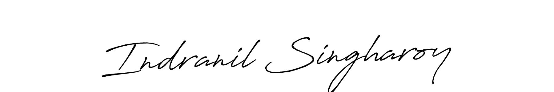 Create a beautiful signature design for name Indranil Singharoy. With this signature (Antro_Vectra_Bolder) fonts, you can make a handwritten signature for free. Indranil Singharoy signature style 7 images and pictures png