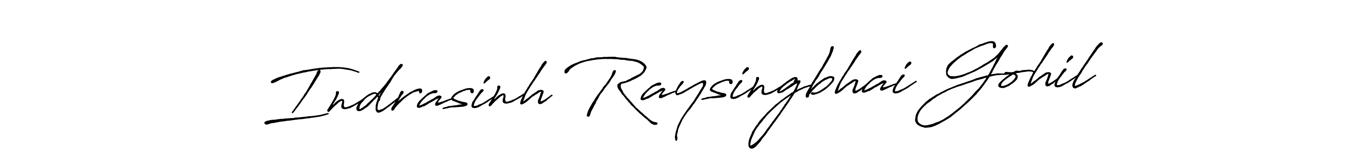 Create a beautiful signature design for name Indrasinh Raysingbhai Gohil. With this signature (Antro_Vectra_Bolder) fonts, you can make a handwritten signature for free. Indrasinh Raysingbhai Gohil signature style 7 images and pictures png