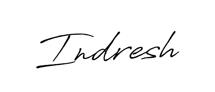 Make a beautiful signature design for name Indresh. With this signature (Antro_Vectra_Bolder) style, you can create a handwritten signature for free. Indresh signature style 7 images and pictures png