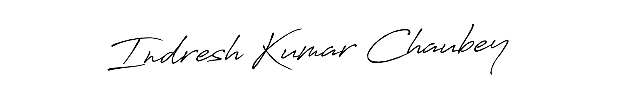 Create a beautiful signature design for name Indresh Kumar Chaubey. With this signature (Antro_Vectra_Bolder) fonts, you can make a handwritten signature for free. Indresh Kumar Chaubey signature style 7 images and pictures png