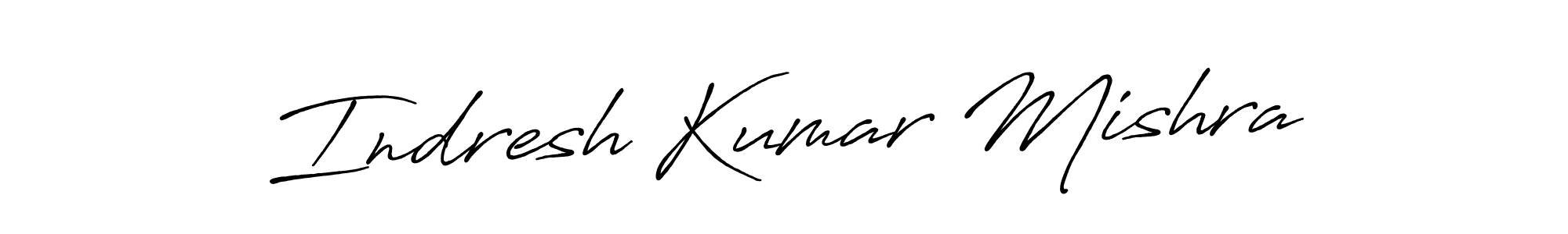 How to make Indresh Kumar Mishra name signature. Use Antro_Vectra_Bolder style for creating short signs online. This is the latest handwritten sign. Indresh Kumar Mishra signature style 7 images and pictures png