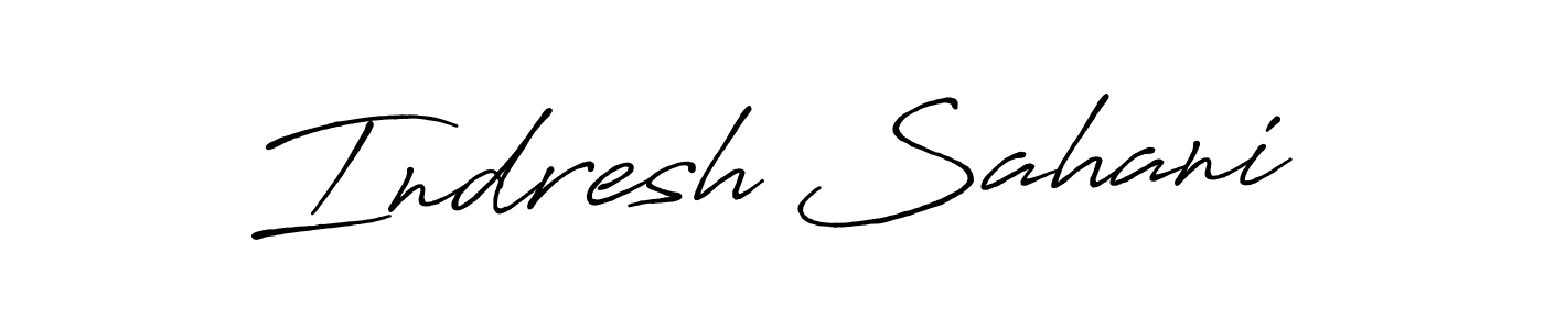 How to Draw Indresh Sahani signature style? Antro_Vectra_Bolder is a latest design signature styles for name Indresh Sahani. Indresh Sahani signature style 7 images and pictures png