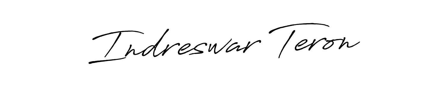 Also You can easily find your signature by using the search form. We will create Indreswar Teron name handwritten signature images for you free of cost using Antro_Vectra_Bolder sign style. Indreswar Teron signature style 7 images and pictures png