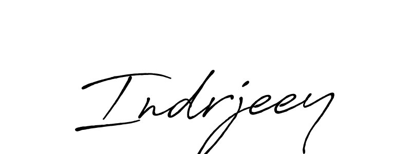 Make a beautiful signature design for name Indrjeey. With this signature (Antro_Vectra_Bolder) style, you can create a handwritten signature for free. Indrjeey signature style 7 images and pictures png