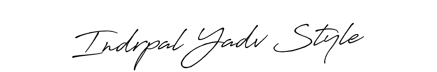 How to make Indrpal Yadv Style name signature. Use Antro_Vectra_Bolder style for creating short signs online. This is the latest handwritten sign. Indrpal Yadv Style signature style 7 images and pictures png