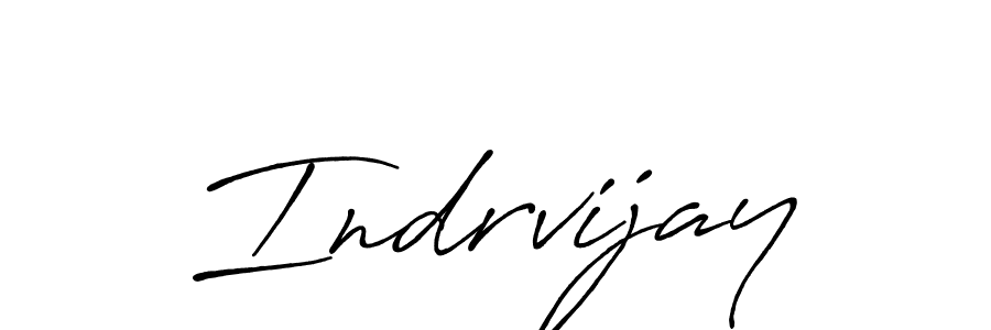 Create a beautiful signature design for name Indrvijay. With this signature (Antro_Vectra_Bolder) fonts, you can make a handwritten signature for free. Indrvijay signature style 7 images and pictures png