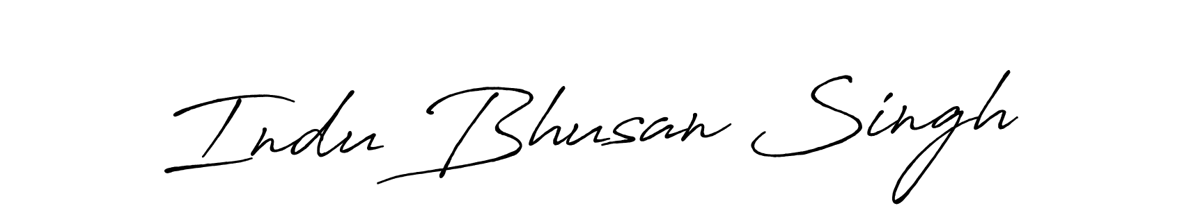 Make a beautiful signature design for name Indu Bhusan Singh. With this signature (Antro_Vectra_Bolder) style, you can create a handwritten signature for free. Indu Bhusan Singh signature style 7 images and pictures png