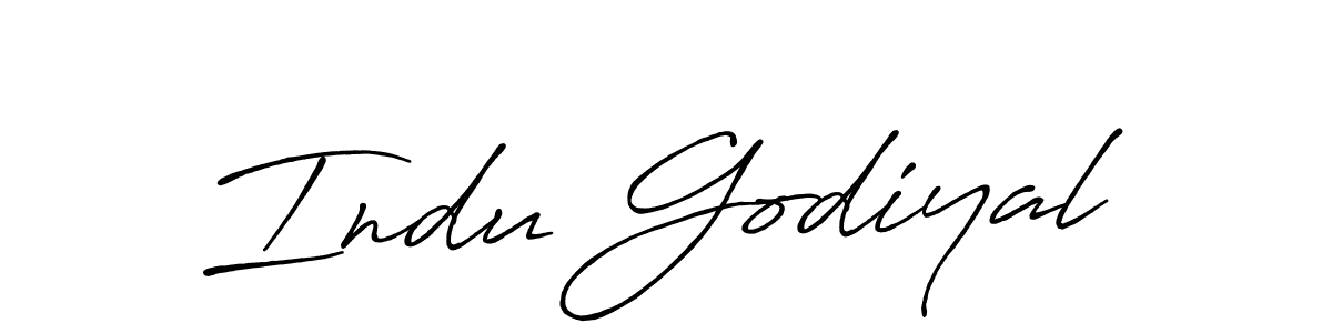 It looks lik you need a new signature style for name Indu Godiyal. Design unique handwritten (Antro_Vectra_Bolder) signature with our free signature maker in just a few clicks. Indu Godiyal signature style 7 images and pictures png