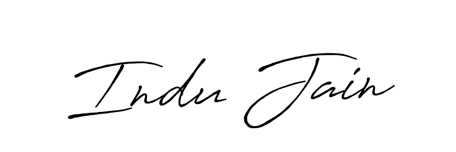 Also we have Indu Jain name is the best signature style. Create professional handwritten signature collection using Antro_Vectra_Bolder autograph style. Indu Jain signature style 7 images and pictures png