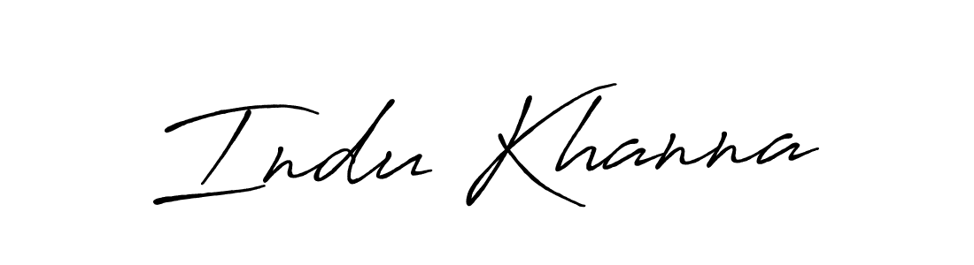 Use a signature maker to create a handwritten signature online. With this signature software, you can design (Antro_Vectra_Bolder) your own signature for name Indu Khanna. Indu Khanna signature style 7 images and pictures png