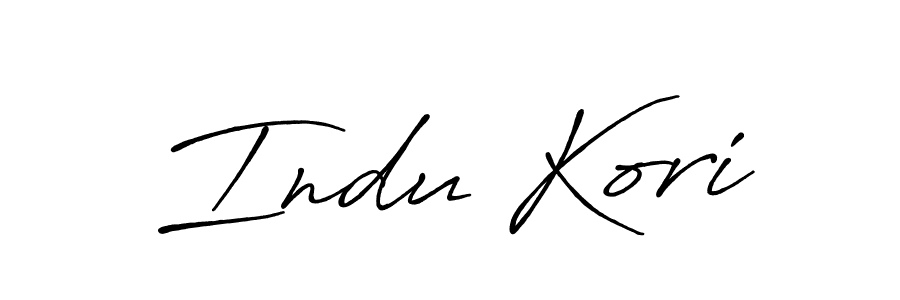 You should practise on your own different ways (Antro_Vectra_Bolder) to write your name (Indu Kori) in signature. don't let someone else do it for you. Indu Kori signature style 7 images and pictures png