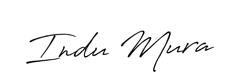 Use a signature maker to create a handwritten signature online. With this signature software, you can design (Antro_Vectra_Bolder) your own signature for name Indu Mura. Indu Mura signature style 7 images and pictures png