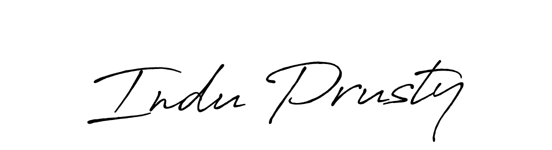 Create a beautiful signature design for name Indu Prusty. With this signature (Antro_Vectra_Bolder) fonts, you can make a handwritten signature for free. Indu Prusty signature style 7 images and pictures png