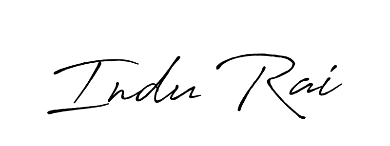 How to make Indu Rai name signature. Use Antro_Vectra_Bolder style for creating short signs online. This is the latest handwritten sign. Indu Rai signature style 7 images and pictures png