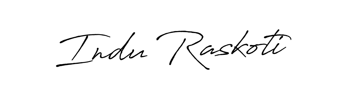 Design your own signature with our free online signature maker. With this signature software, you can create a handwritten (Antro_Vectra_Bolder) signature for name Indu Raskoti. Indu Raskoti signature style 7 images and pictures png