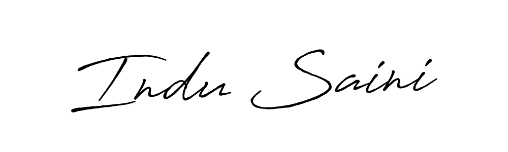 Use a signature maker to create a handwritten signature online. With this signature software, you can design (Antro_Vectra_Bolder) your own signature for name Indu Saini. Indu Saini signature style 7 images and pictures png