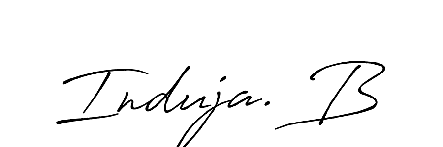 Also You can easily find your signature by using the search form. We will create Induja. B name handwritten signature images for you free of cost using Antro_Vectra_Bolder sign style. Induja. B signature style 7 images and pictures png