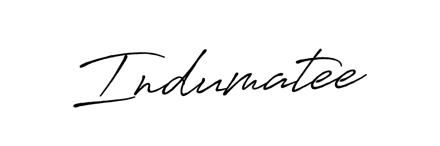 How to make Indumatee name signature. Use Antro_Vectra_Bolder style for creating short signs online. This is the latest handwritten sign. Indumatee signature style 7 images and pictures png