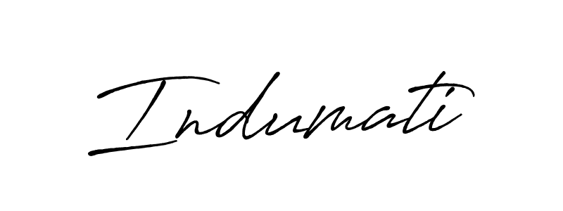 Use a signature maker to create a handwritten signature online. With this signature software, you can design (Antro_Vectra_Bolder) your own signature for name Indumati. Indumati signature style 7 images and pictures png