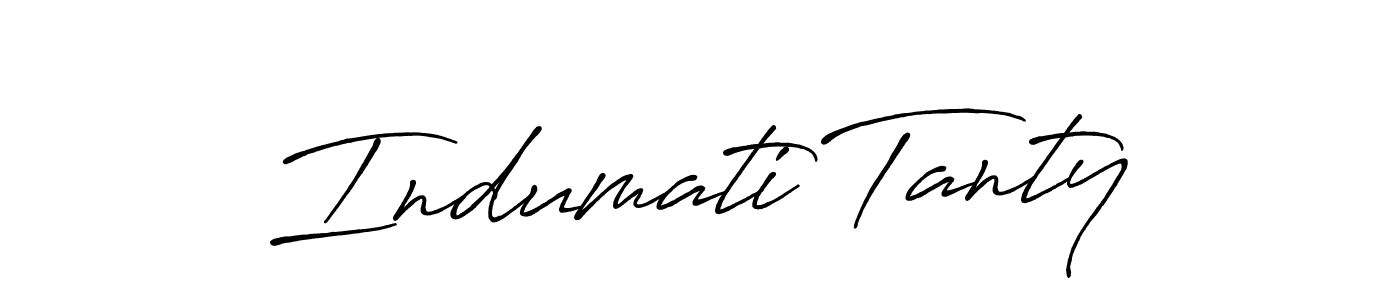 Create a beautiful signature design for name Indumati Tanty. With this signature (Antro_Vectra_Bolder) fonts, you can make a handwritten signature for free. Indumati Tanty signature style 7 images and pictures png