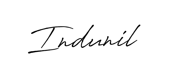 Make a beautiful signature design for name Indunil. With this signature (Antro_Vectra_Bolder) style, you can create a handwritten signature for free. Indunil signature style 7 images and pictures png