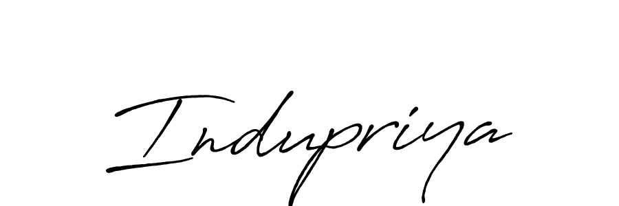Create a beautiful signature design for name Indupriya. With this signature (Antro_Vectra_Bolder) fonts, you can make a handwritten signature for free. Indupriya signature style 7 images and pictures png