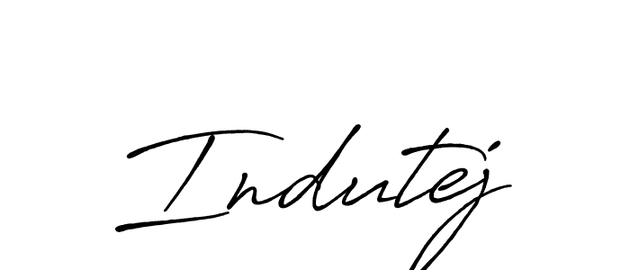 Indutej stylish signature style. Best Handwritten Sign (Antro_Vectra_Bolder) for my name. Handwritten Signature Collection Ideas for my name Indutej. Indutej signature style 7 images and pictures png