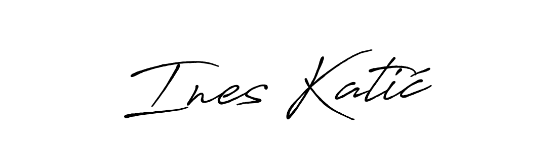 Create a beautiful signature design for name Ines Katić. With this signature (Antro_Vectra_Bolder) fonts, you can make a handwritten signature for free. Ines Katić signature style 7 images and pictures png