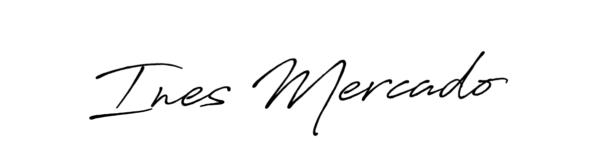 Create a beautiful signature design for name Ines Mercado. With this signature (Antro_Vectra_Bolder) fonts, you can make a handwritten signature for free. Ines Mercado signature style 7 images and pictures png