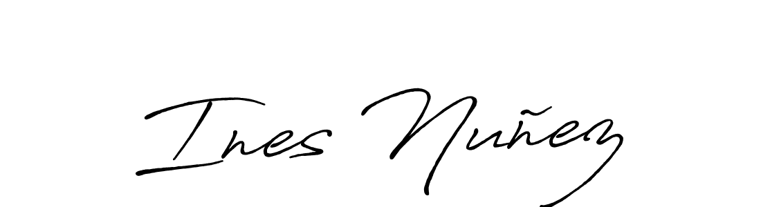 Use a signature maker to create a handwritten signature online. With this signature software, you can design (Antro_Vectra_Bolder) your own signature for name Ines Nuñez. Ines Nuñez signature style 7 images and pictures png