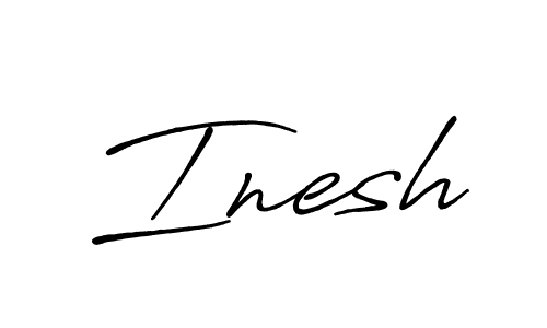 How to make Inesh name signature. Use Antro_Vectra_Bolder style for creating short signs online. This is the latest handwritten sign. Inesh signature style 7 images and pictures png