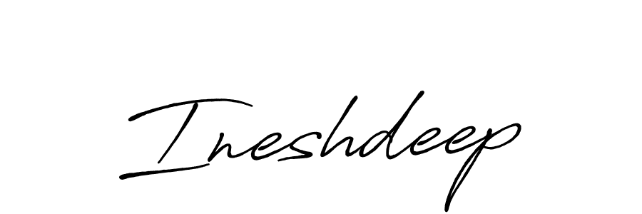 How to make Ineshdeep name signature. Use Antro_Vectra_Bolder style for creating short signs online. This is the latest handwritten sign. Ineshdeep signature style 7 images and pictures png